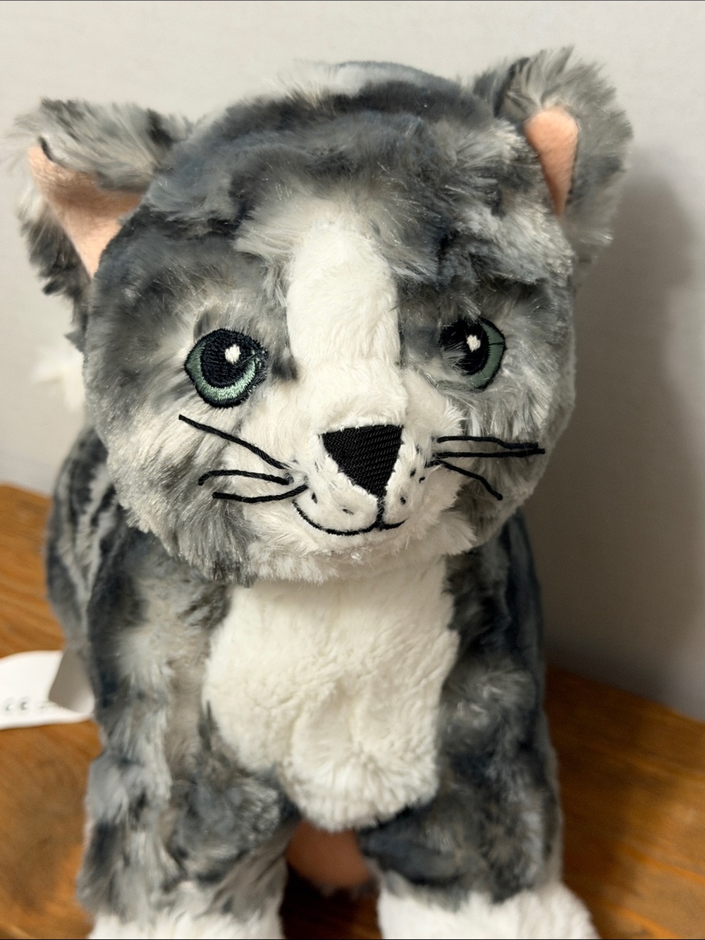 Ikea Original Soft Toy Gray White Kitten Cat Plush Stuffed Animal LILLEPLUTT 8”